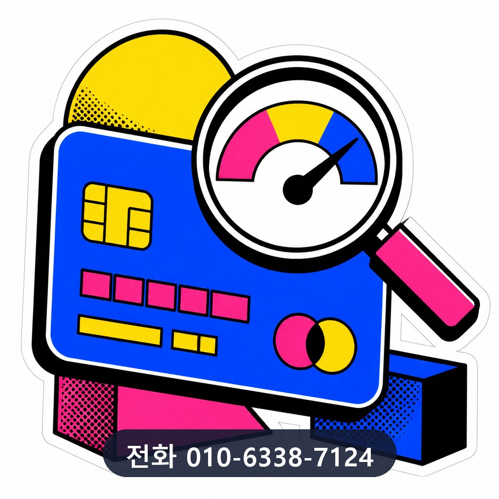신용카드 현금화 한도 확인 이미지 · 문의 010-6338-7124
