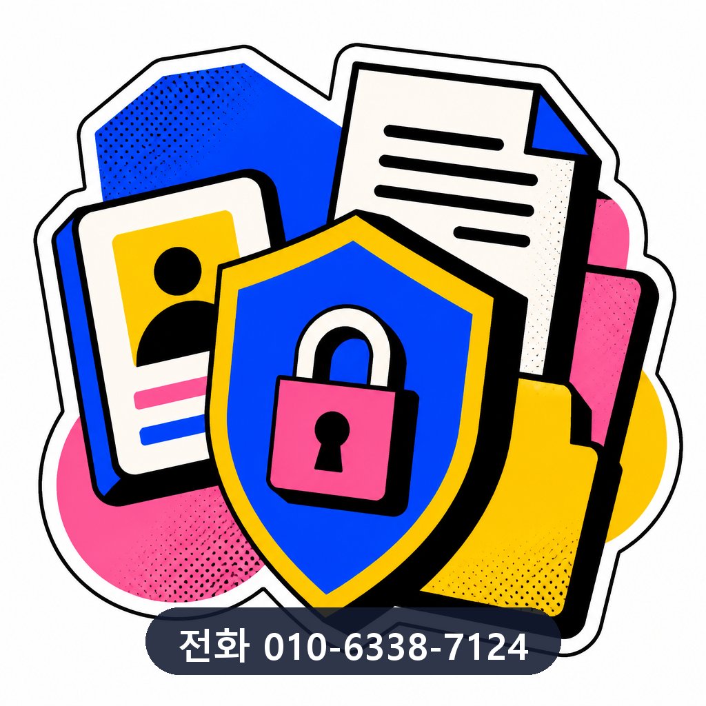 신용카드 현금화 개인정보 보호 이미지 · 문의 010-6338-7124